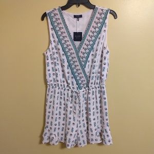 Kaari blue romper shorts sz large NWT *D5